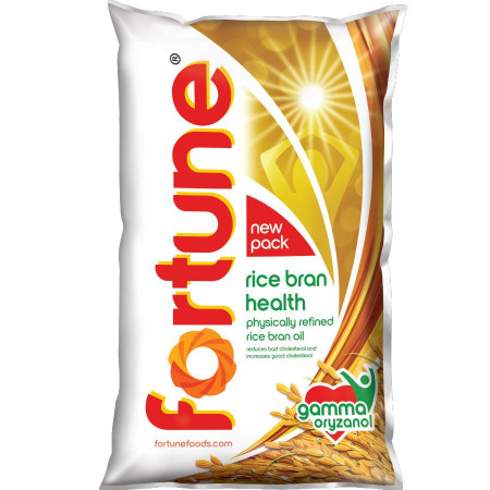 FORTUNE RICE BRAN OIL 1LTR POUCH